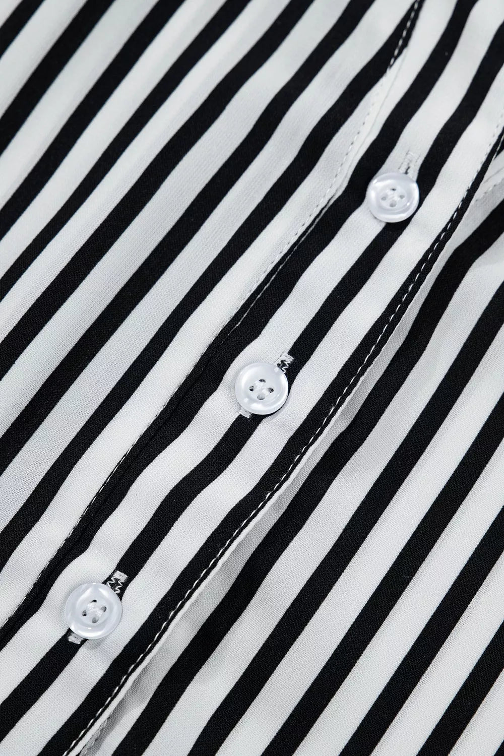 Trendsi Striped Half Sleeve Button-Up Shirt -