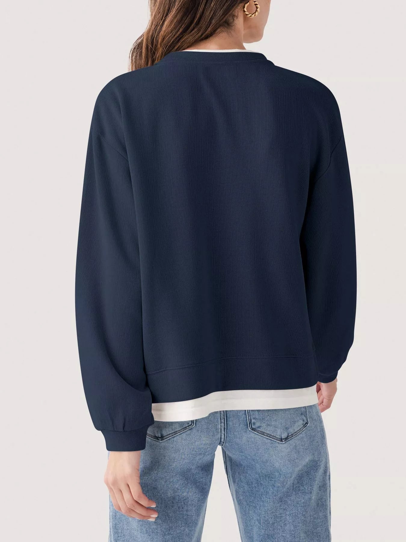 Trendsi Oversized Crew Neck Sweatshirt -