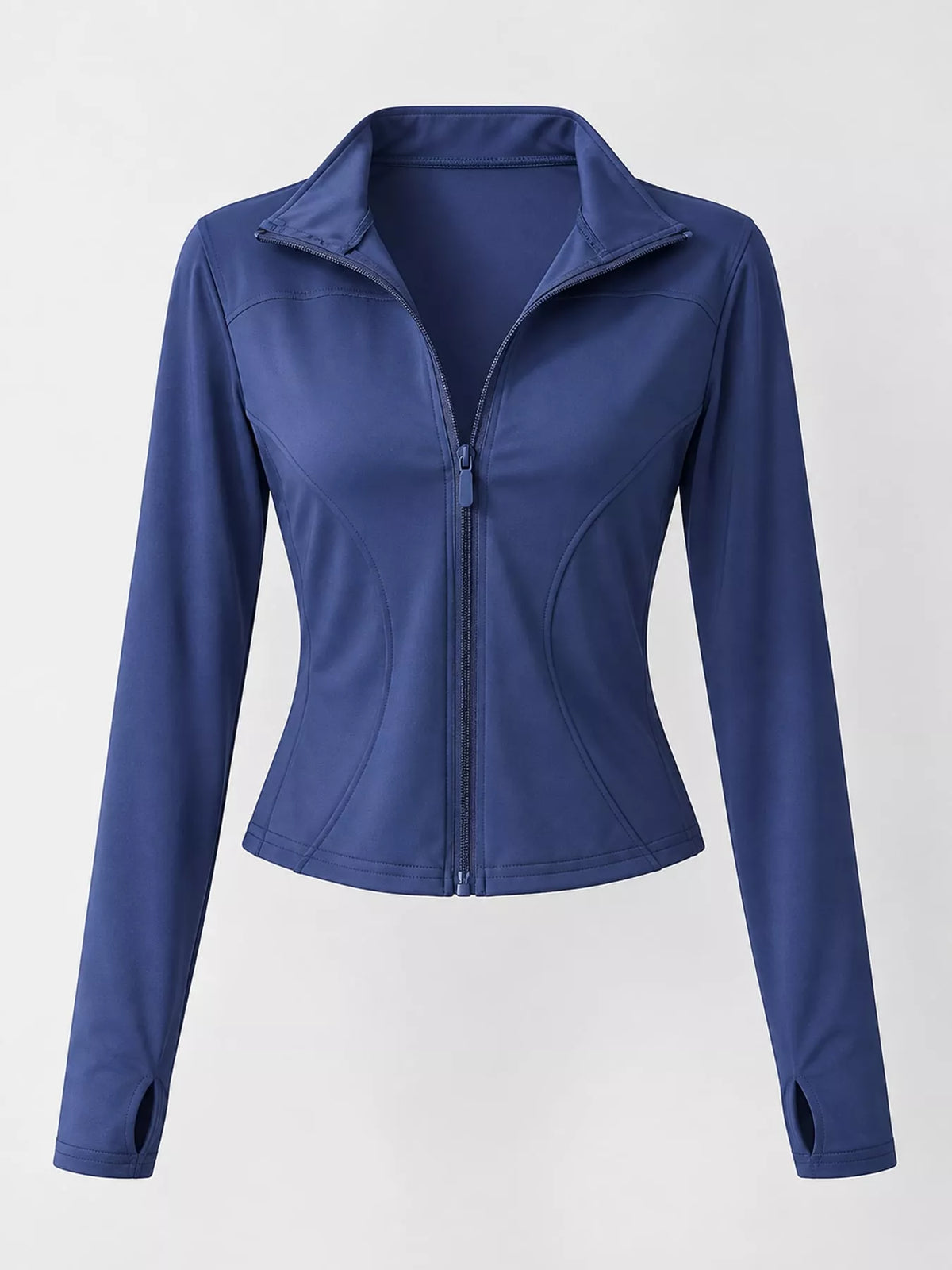 Navy quick-dry zip-up jacket