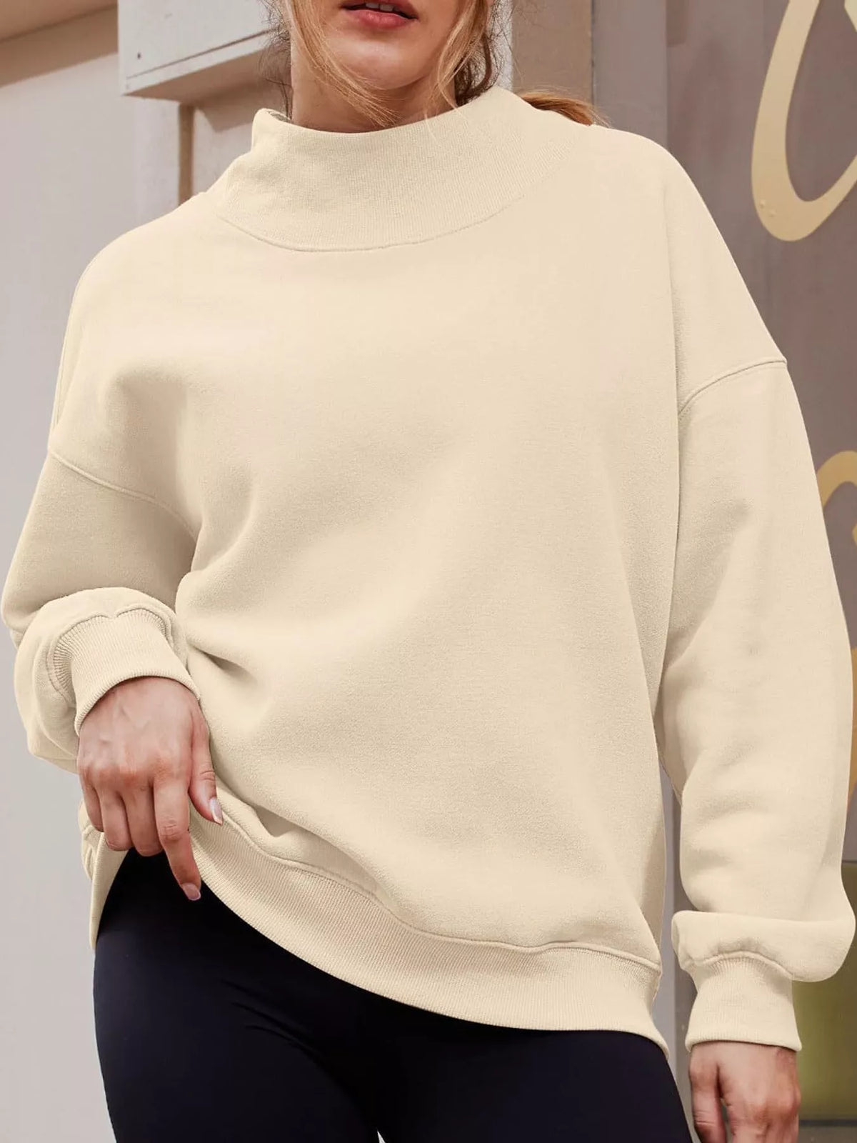 Oversized sweatshirt, cream front