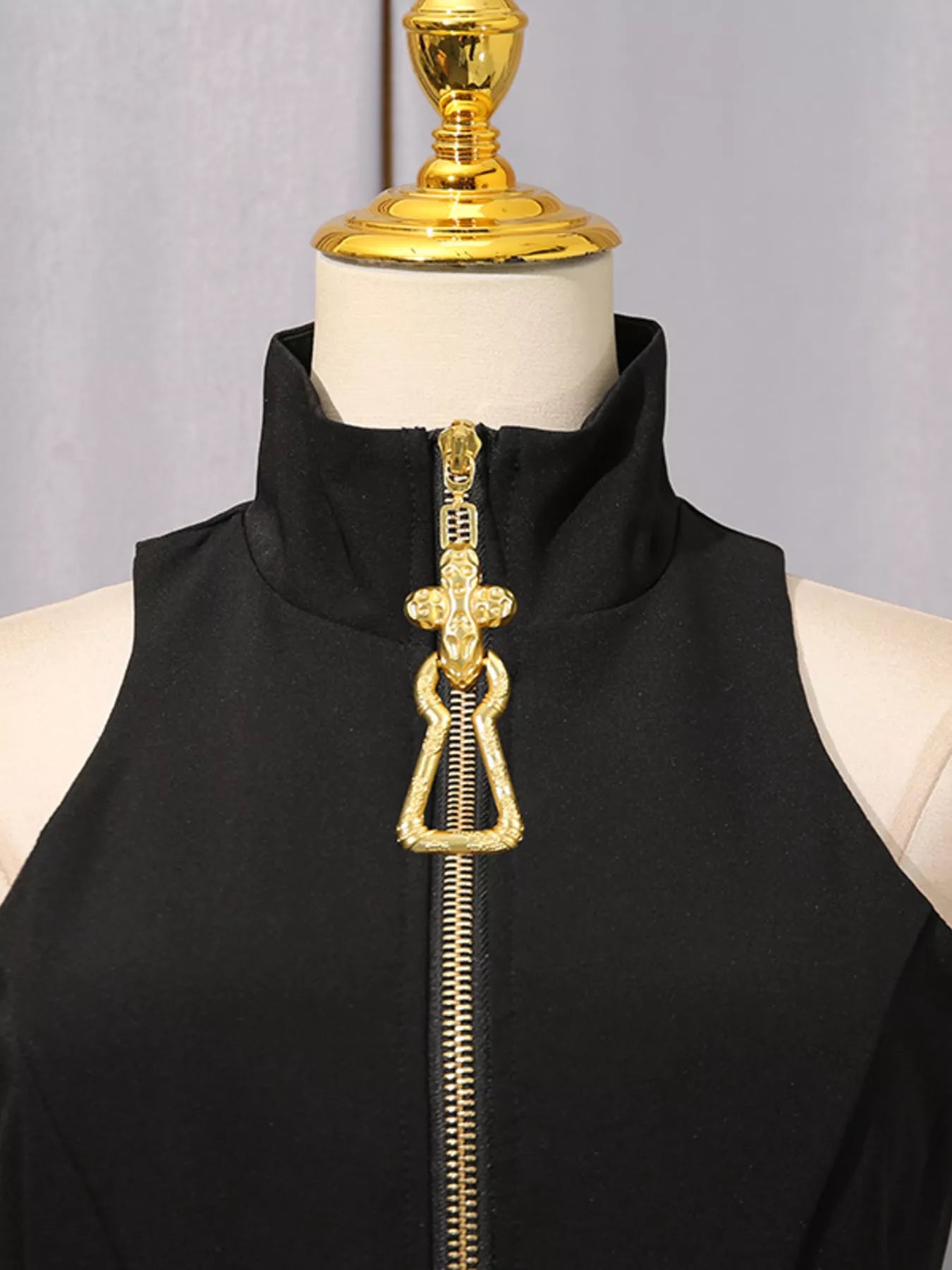 Trendsi Zip Up Sleeveless Mini Dress -