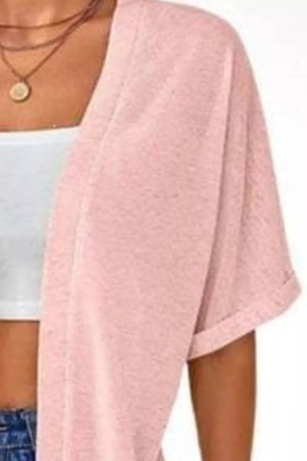 Trendsi Side Sit Open Front Cardigan -