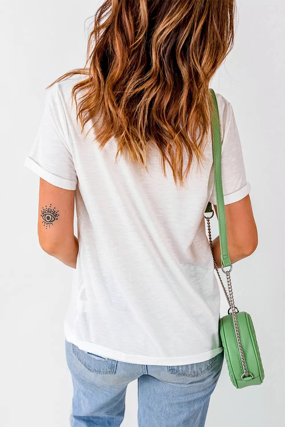 Trendsi Western Mallard Stripes Graphic Round Neck Casual Tee -