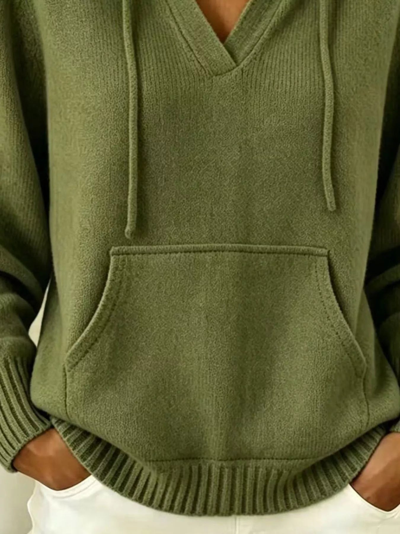 Trendsi Kangaroo Pocket Hooded Sweater -