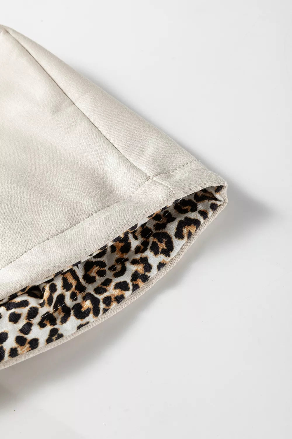 Trendsi Leopard Print Lined Hoodie with Drawstring -