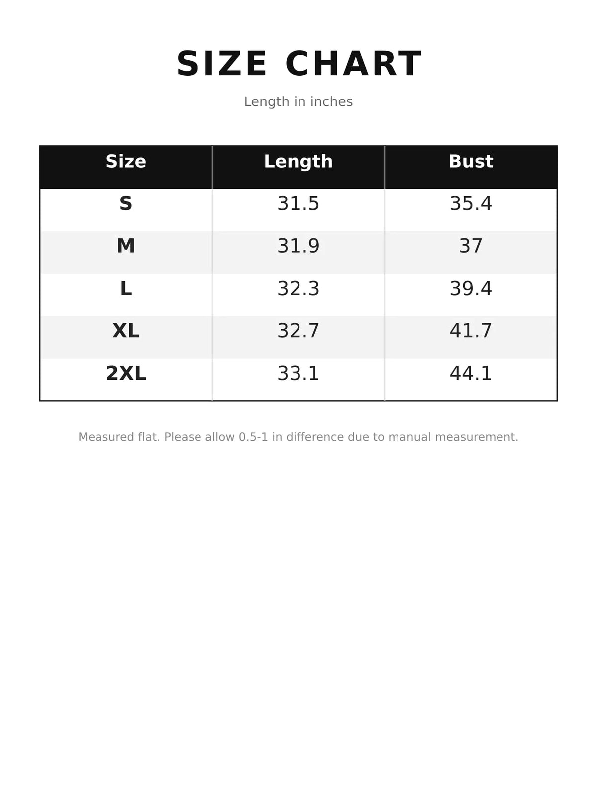 Leopard Trim Half-Zip Mini Dress — size and measurement chart