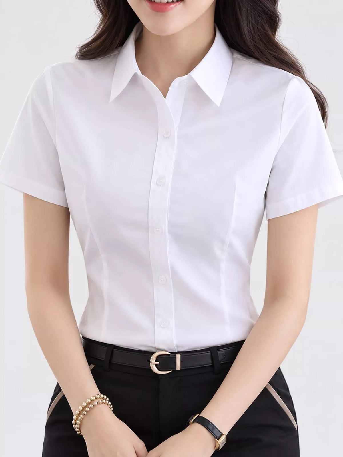 White button-down shirt