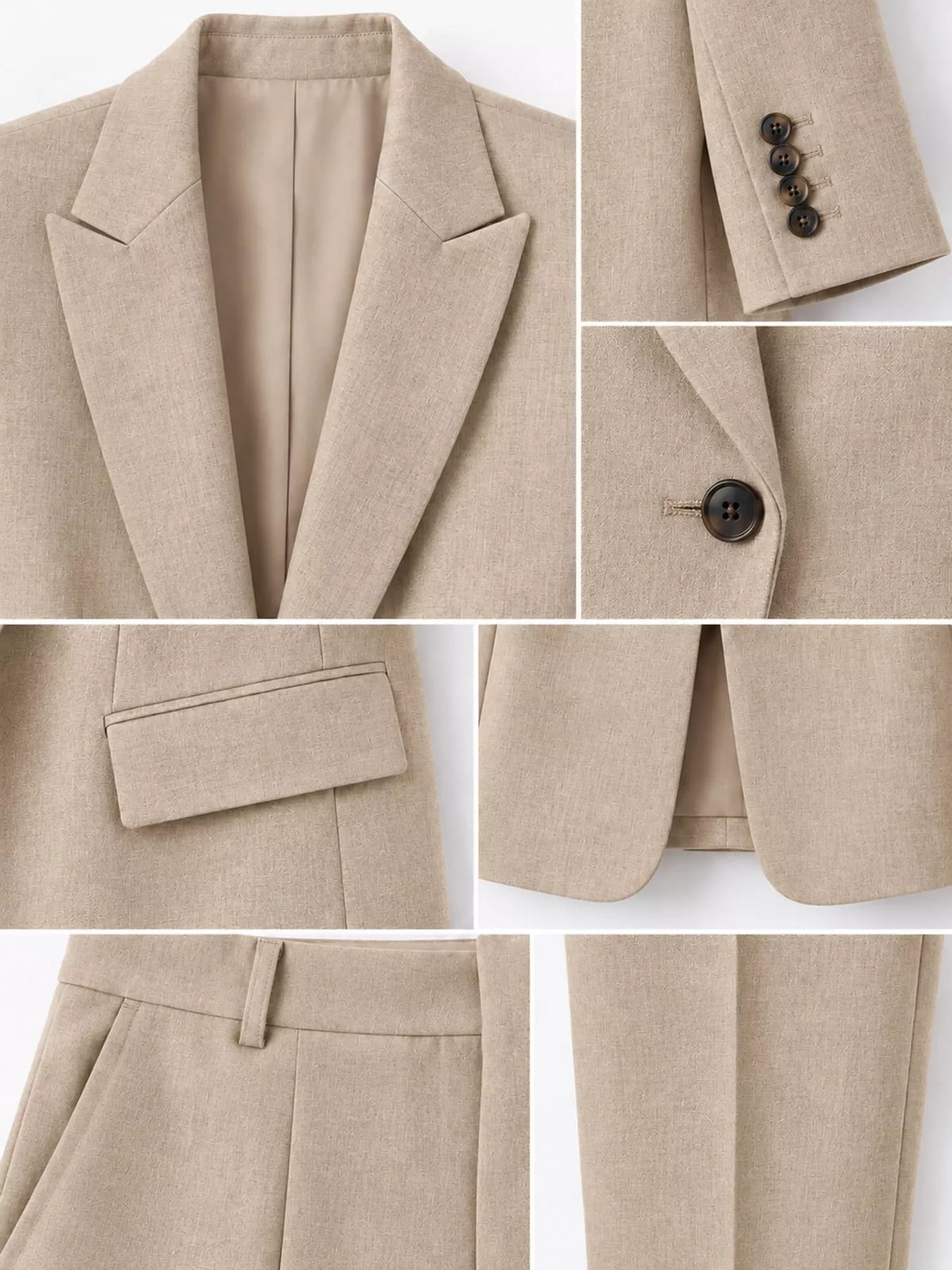 Collared long sleeve outfit set, construction and design details