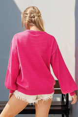 Trendsi Double Take Full Size Sequin Nutcracker Long Sleeve Sweater -
