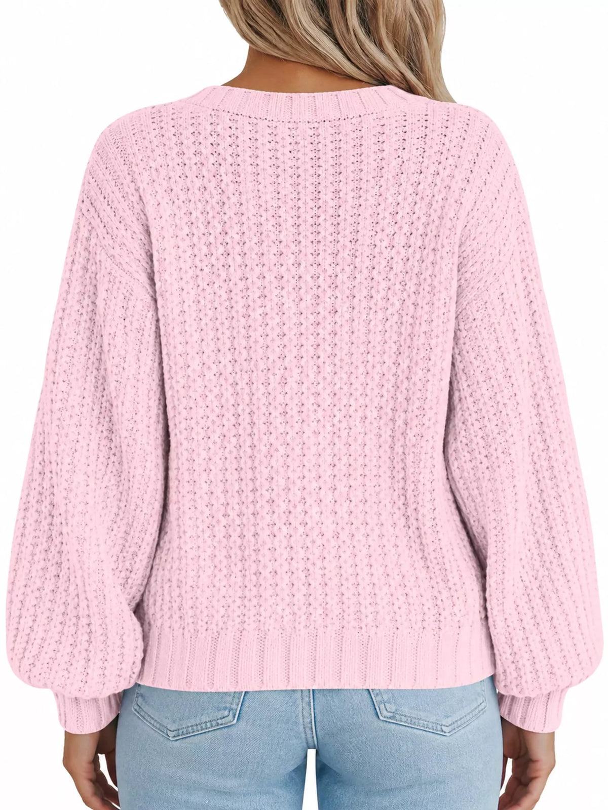Button cardigan, light pink back