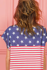 Trendsi BiBi Star Rpinted with Stripe Combo Top - Shirts