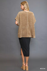 Trendsi Umgee Open Front Knit Cardigan with Front Pockets -