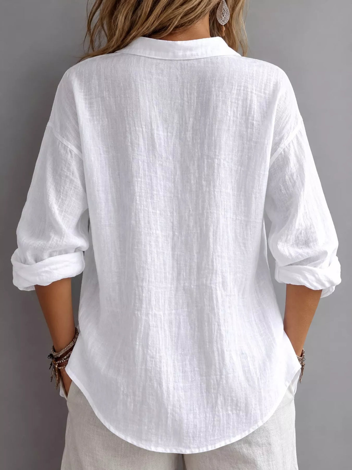 Collared blouse, white back