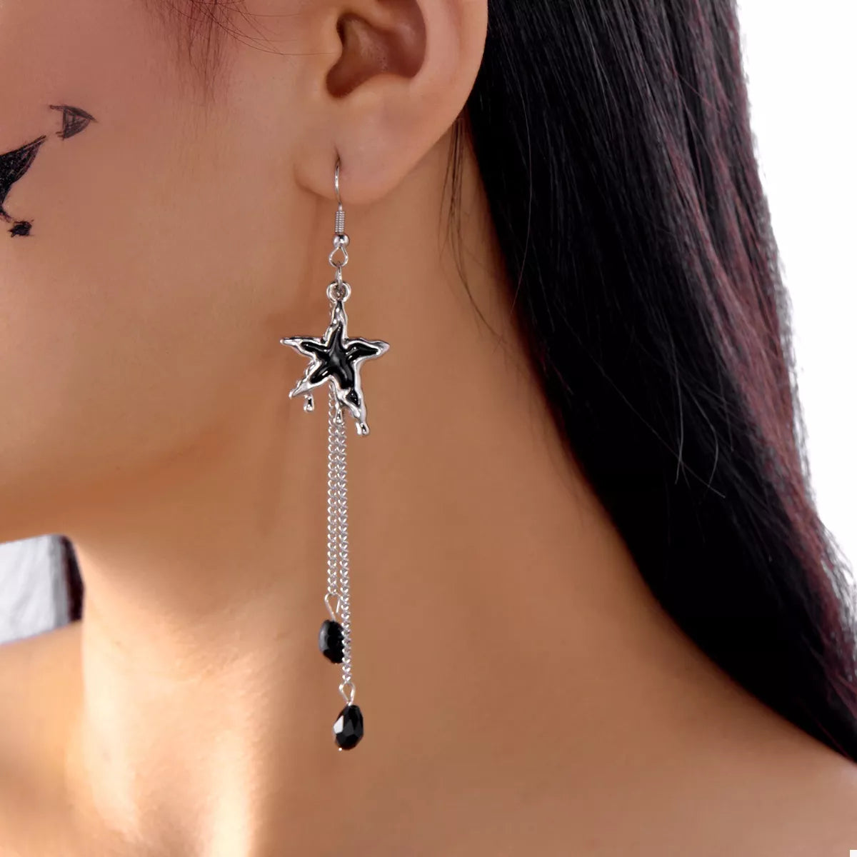 Trendsi Star & Moon Chain Drop Earrings -