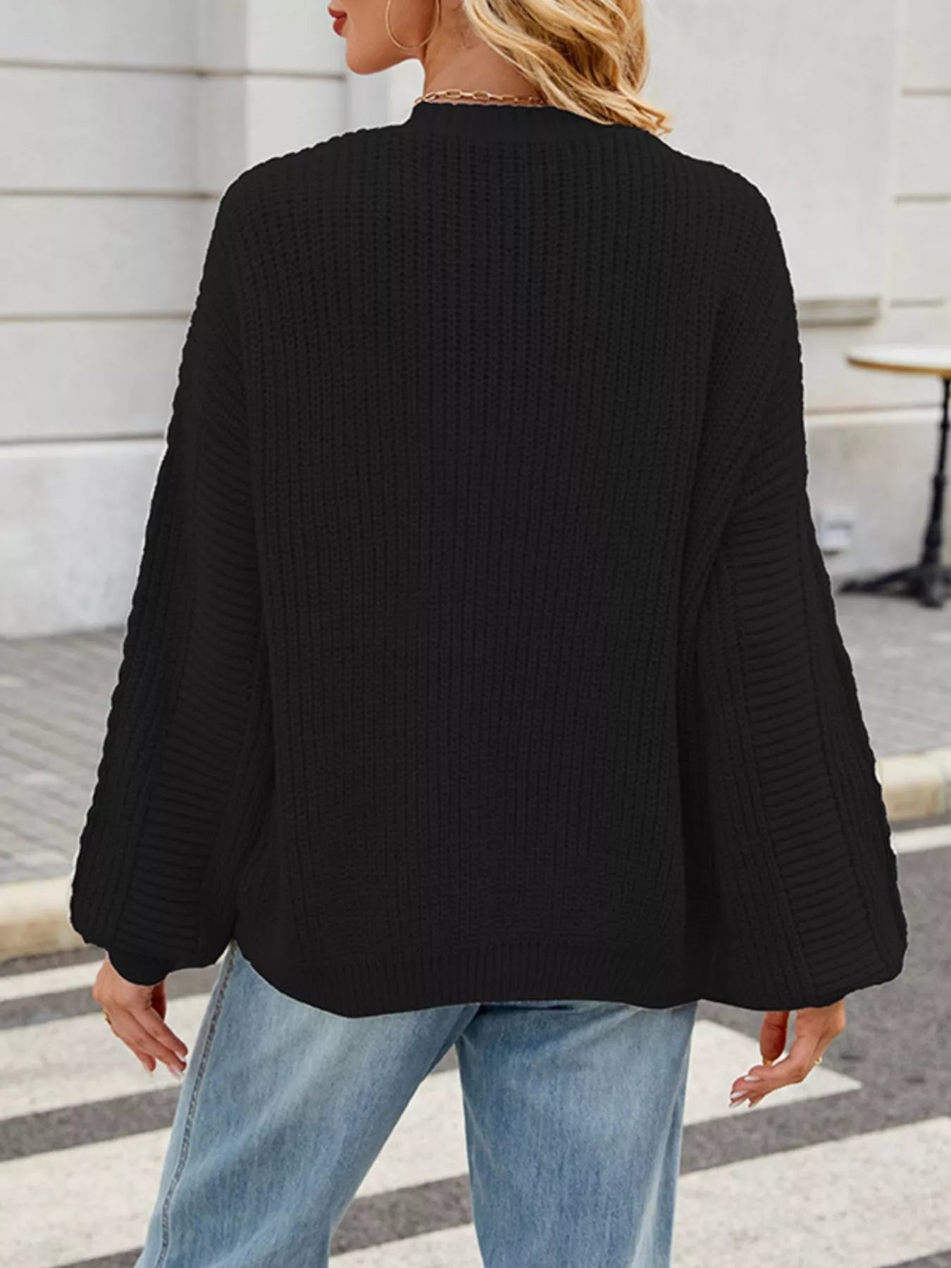 Trendsi Cable Knit Button-Up Cardigan -