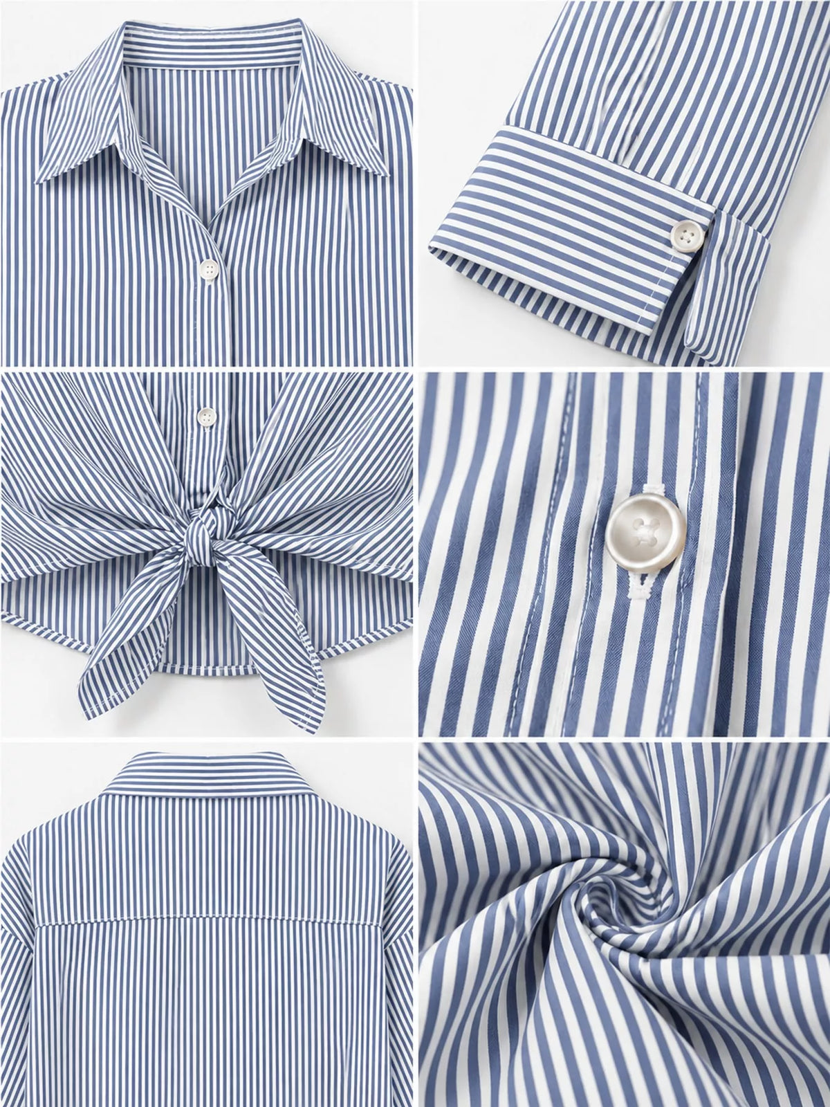 Gray striped button-down shirt