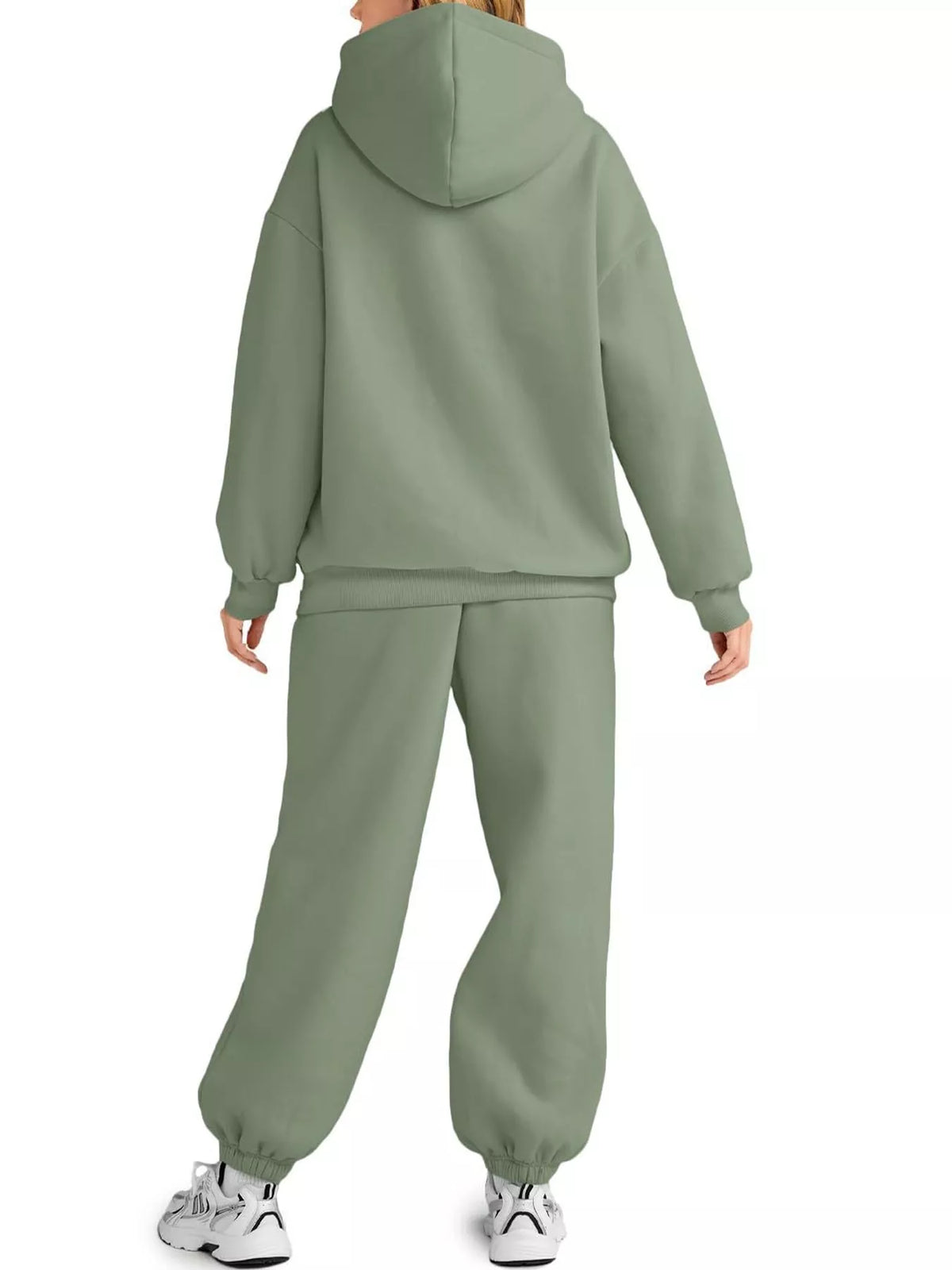 Kangaroo Pocket Hoodie and Joggers Set — back view