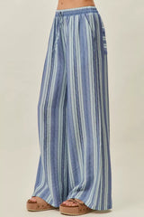 Trendsi SO ME Stripe Wide Leg Pull On Pants -