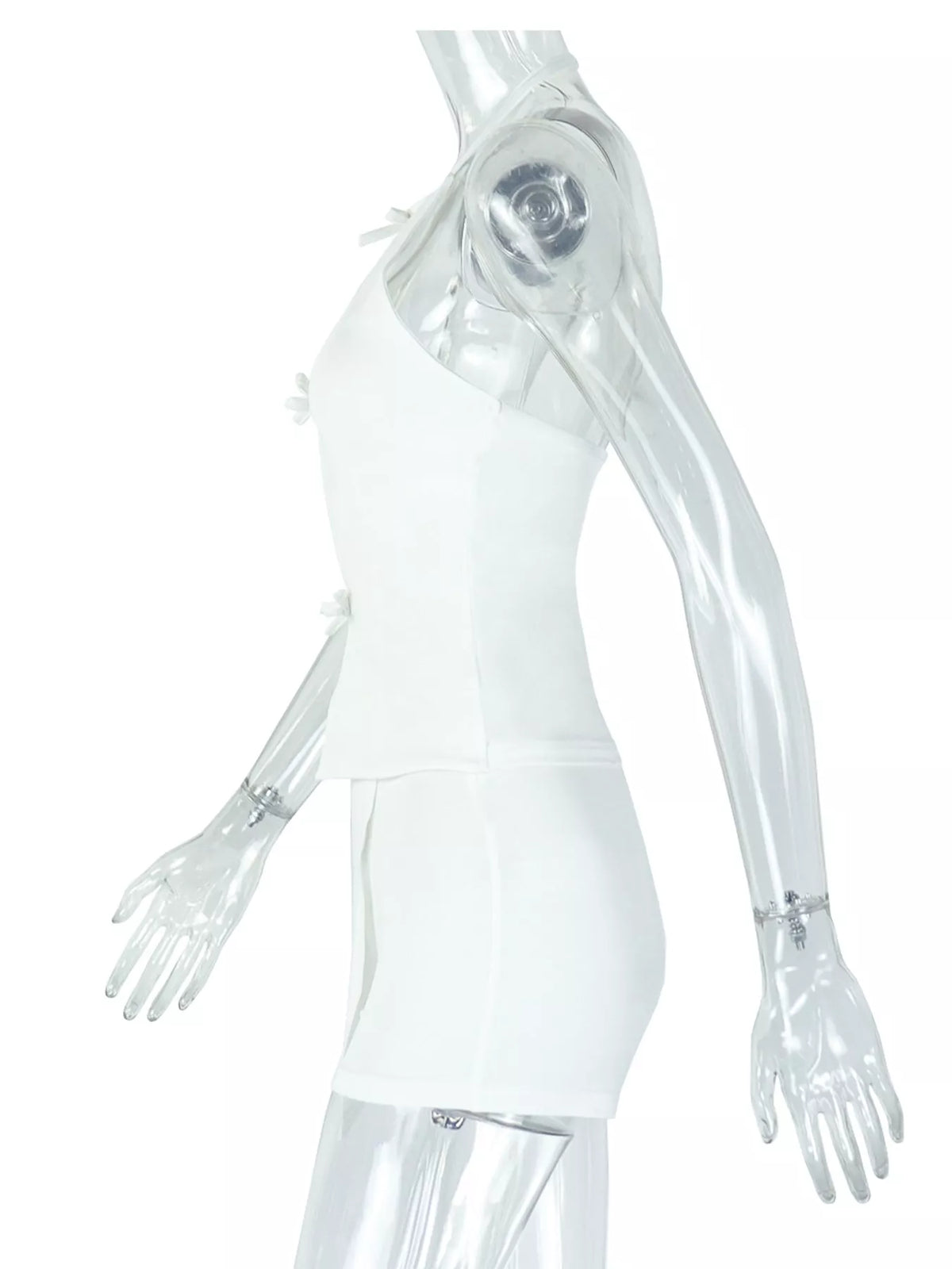 Halter Cut-Out Vest and Skort Set — side view