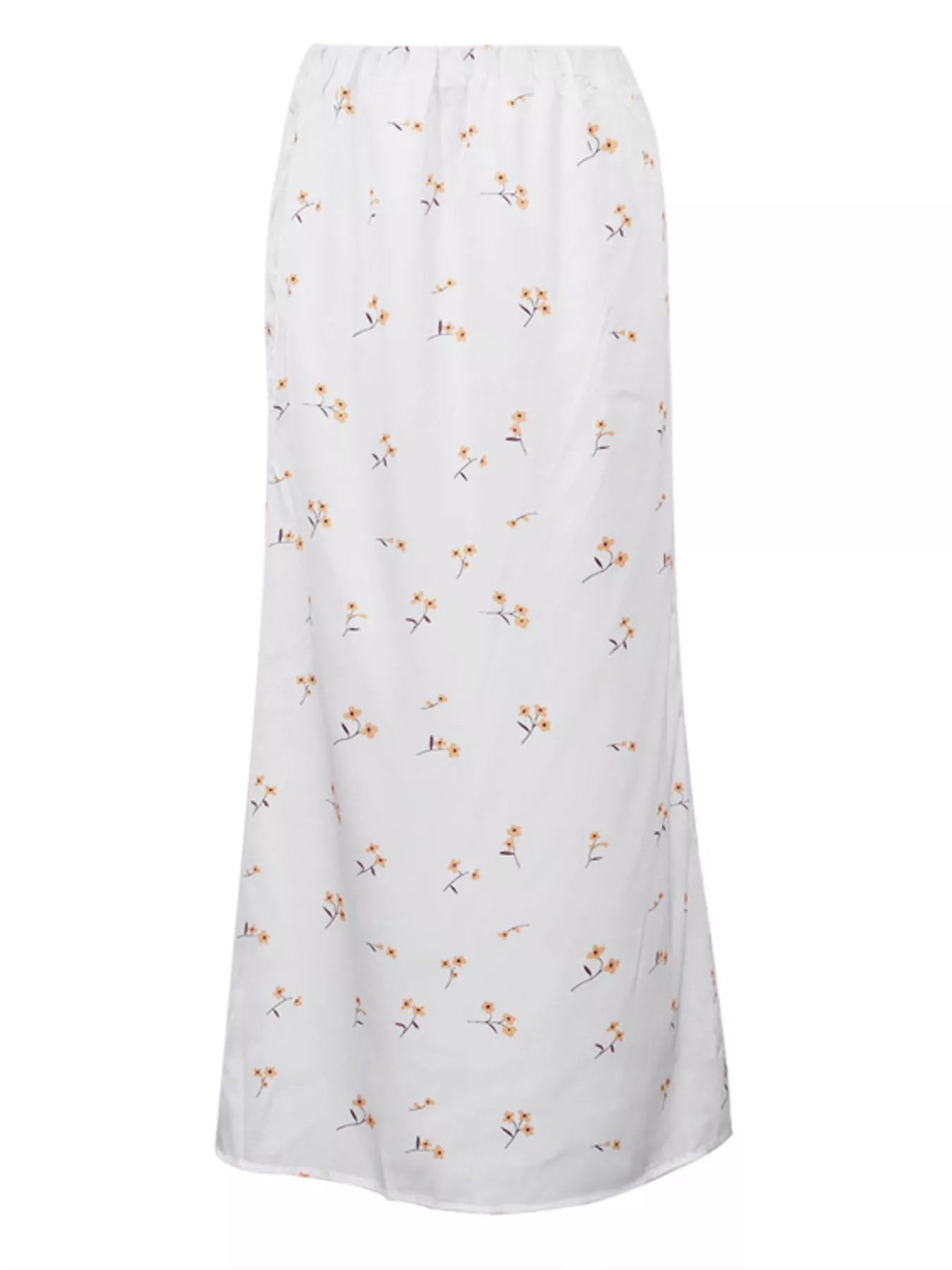 Trendsi Floral Print Satin Skirt -