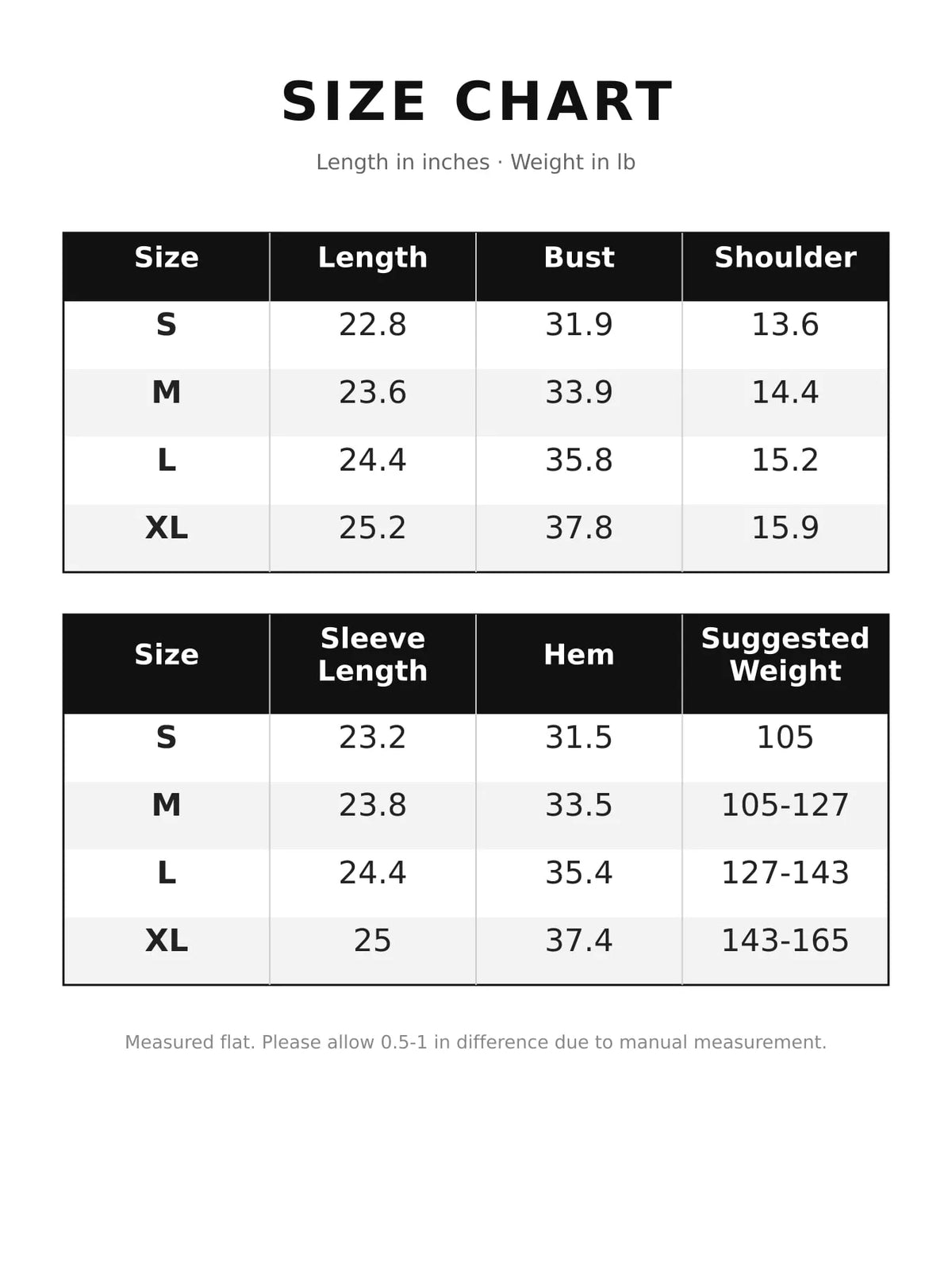 Size chart for sheer mesh patchwork long sleeve t-shirt