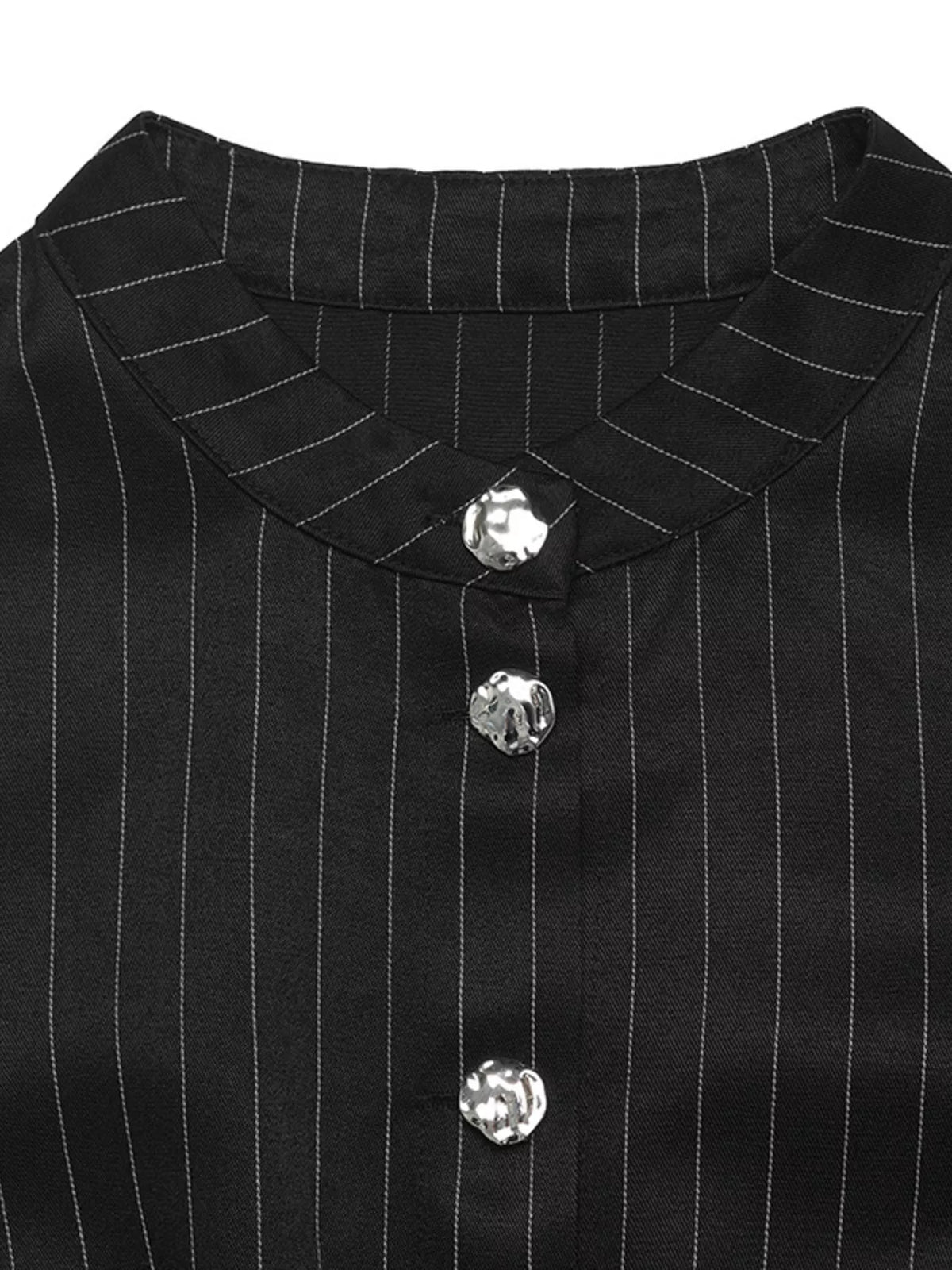 Trendsi Striped Long Sleeve Peplum Blouse -