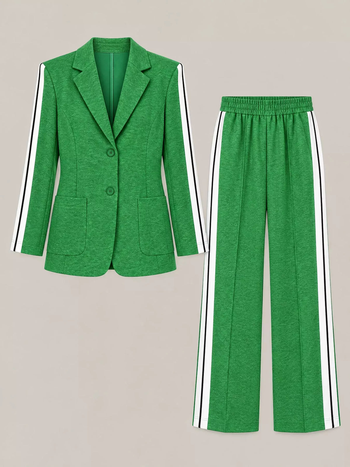 Set with Side Stripe Detail — garment front