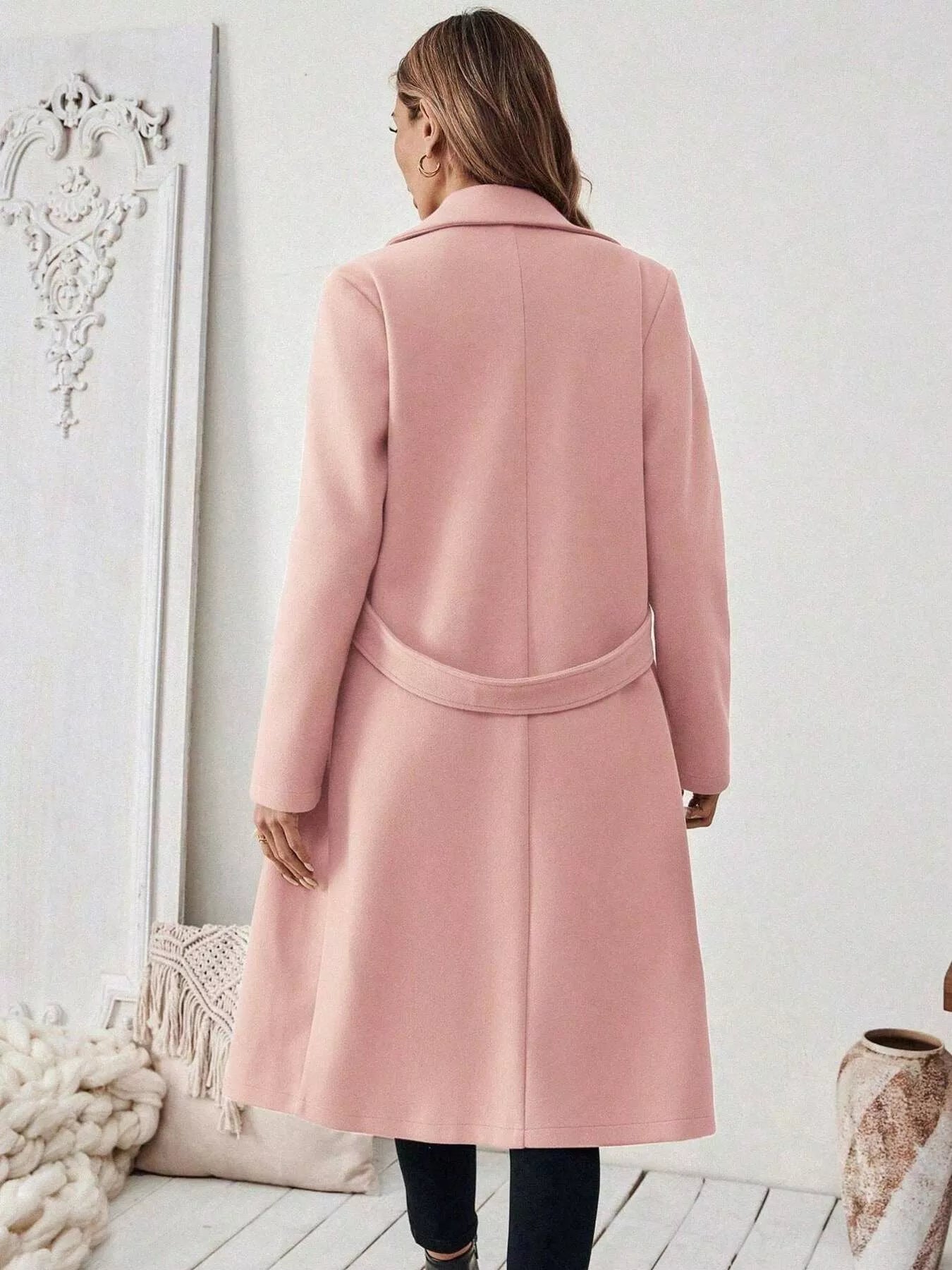 Trendsi Single-Button Longline Coat -