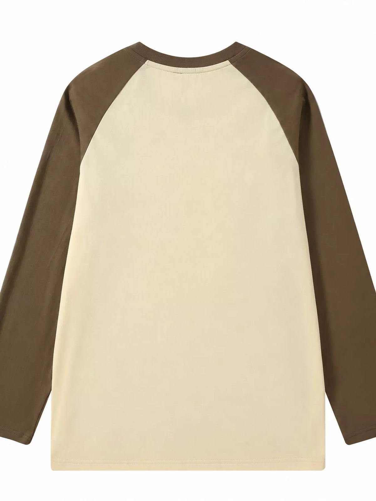 Apricot And Coffee contrast raglan long sleeve t-shirt