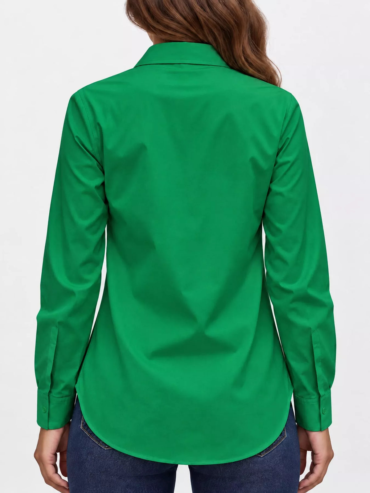 Button-Up Long Sleeve Shirt — back view
