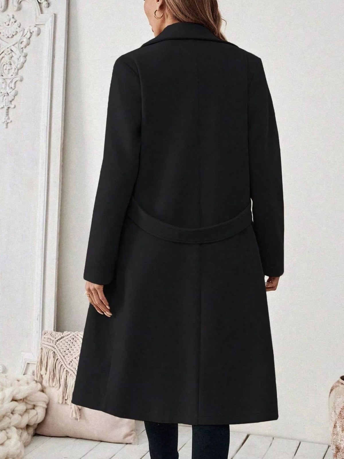 Trendsi Single-Button Longline Coat -