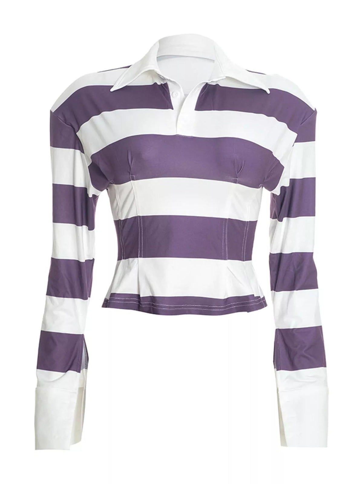 Collared long sleeve top, product view