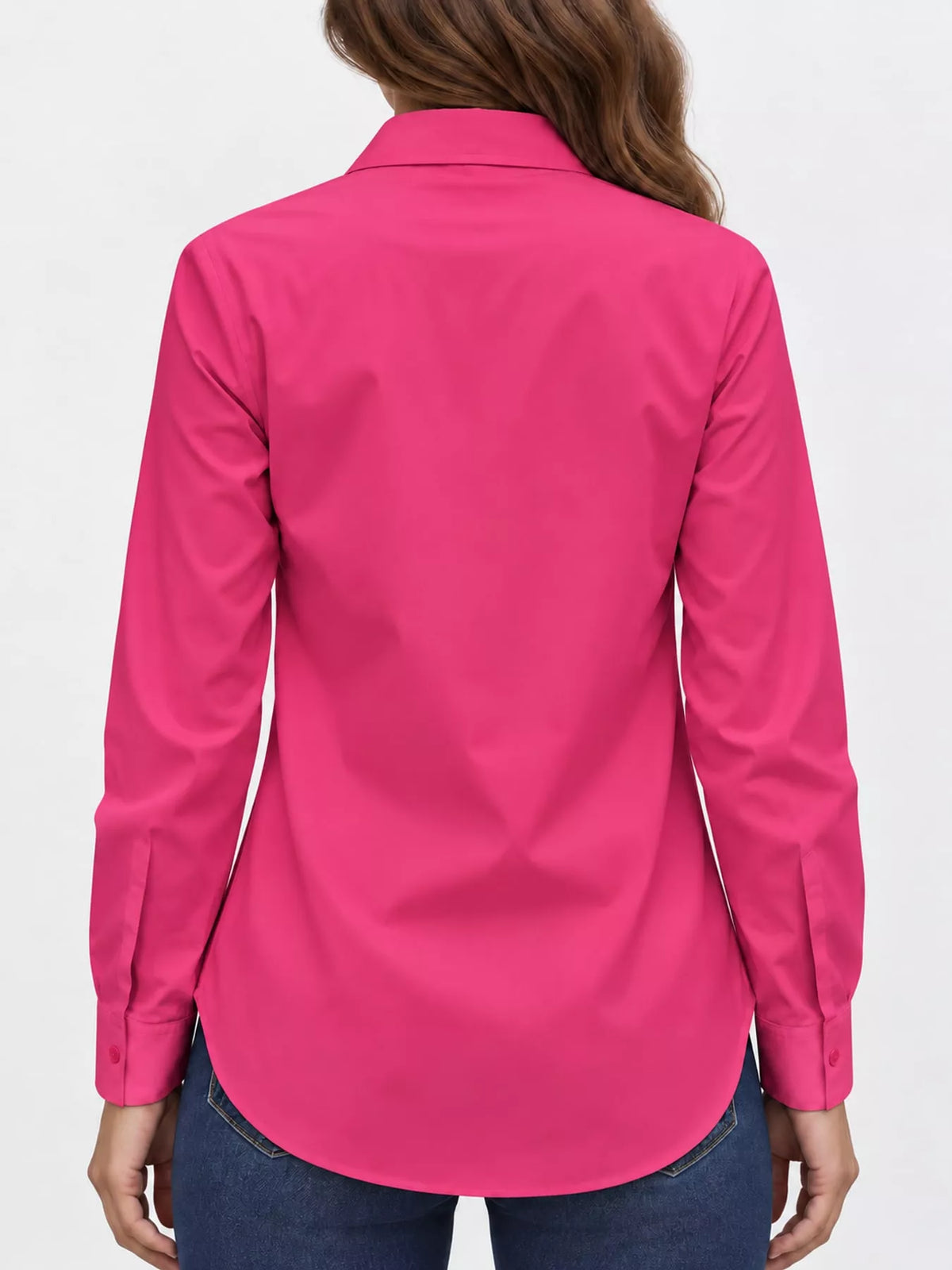 Button-Up Long Sleeve Shirt — back view