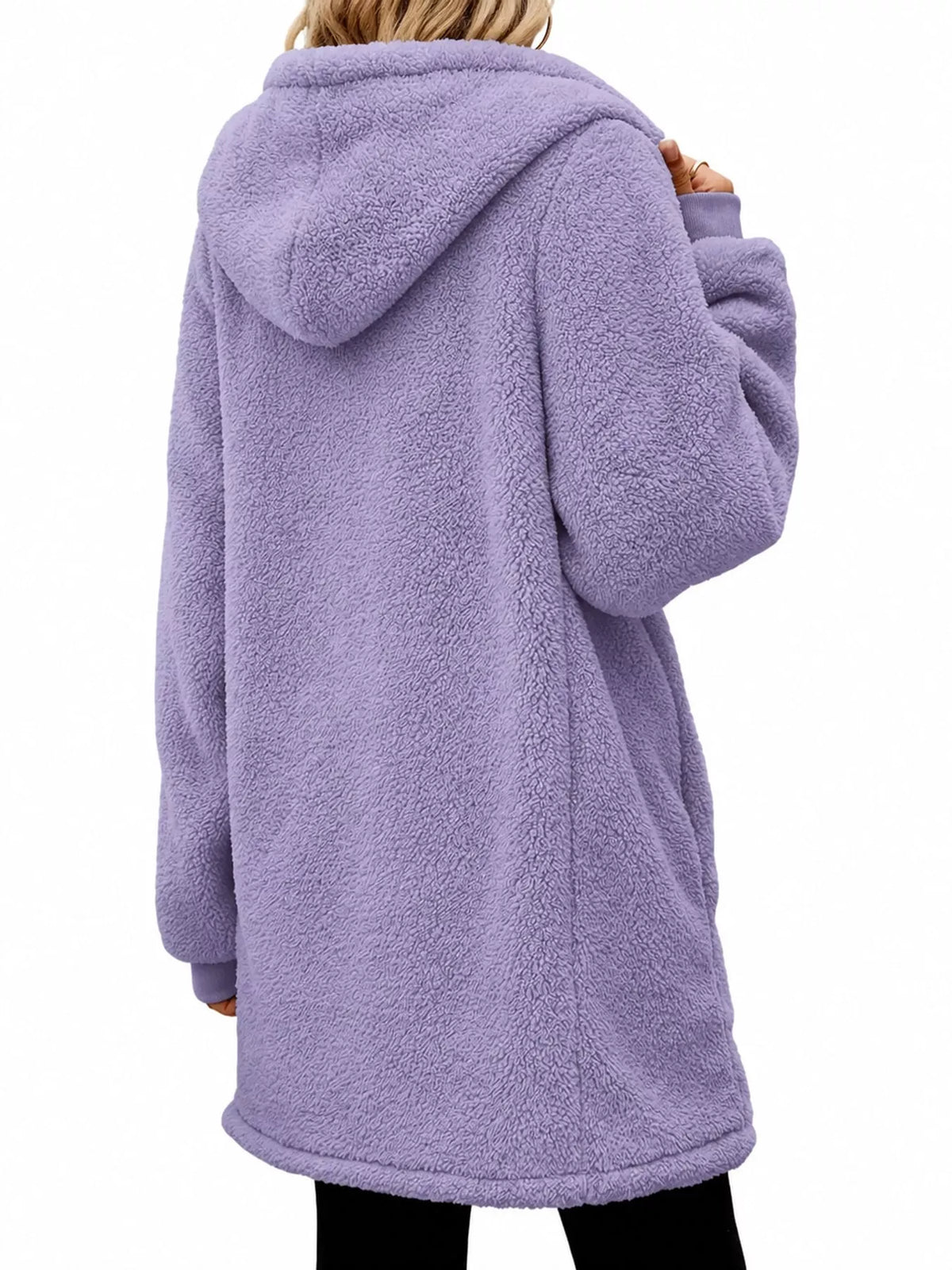 Long-sleeve coat, back view