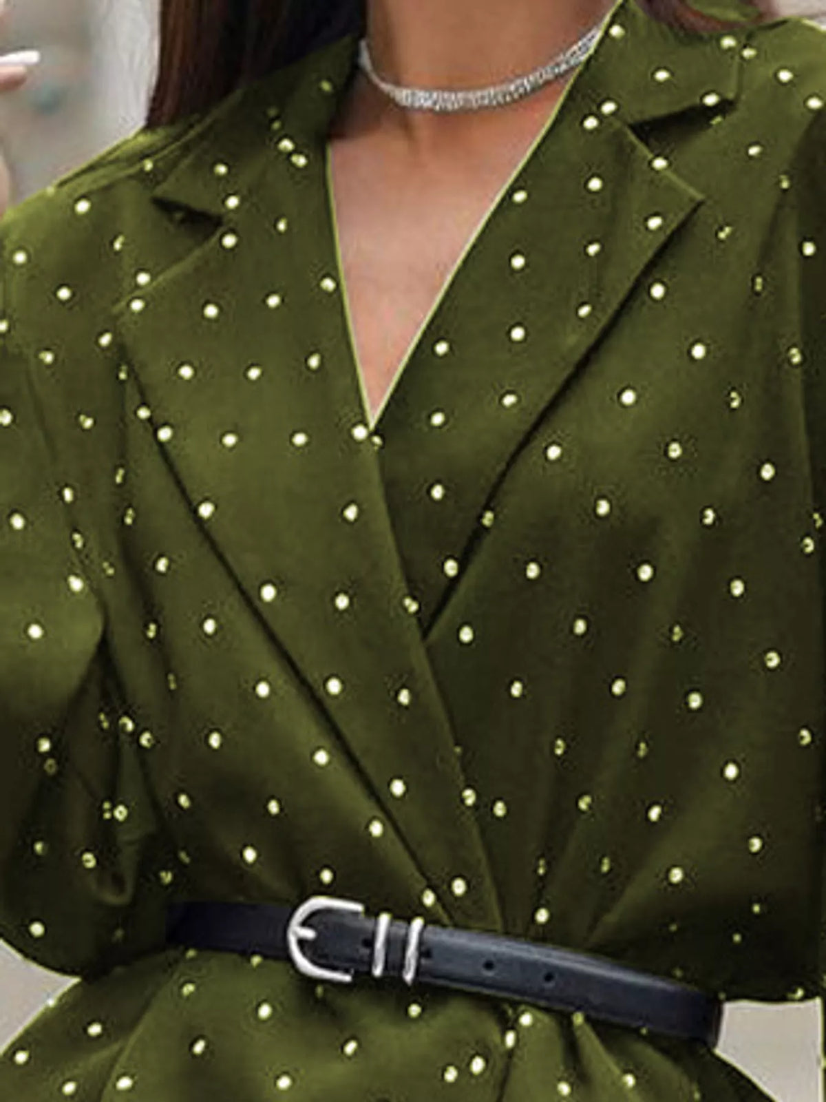 Collared long sleeve blazer, construction and design details
