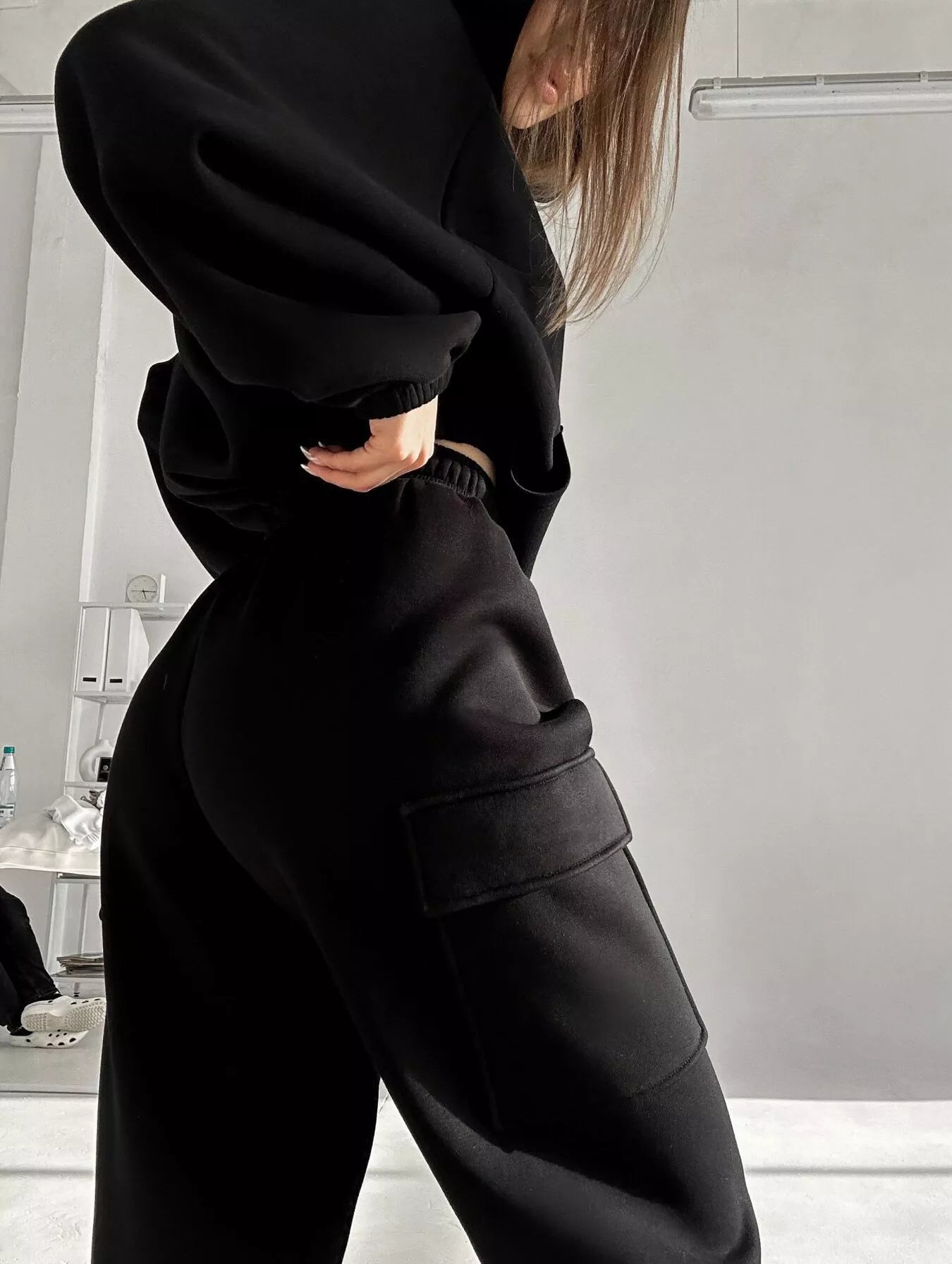 Trendsi Kangaroo Pocket Hoodie and Joggers Set -