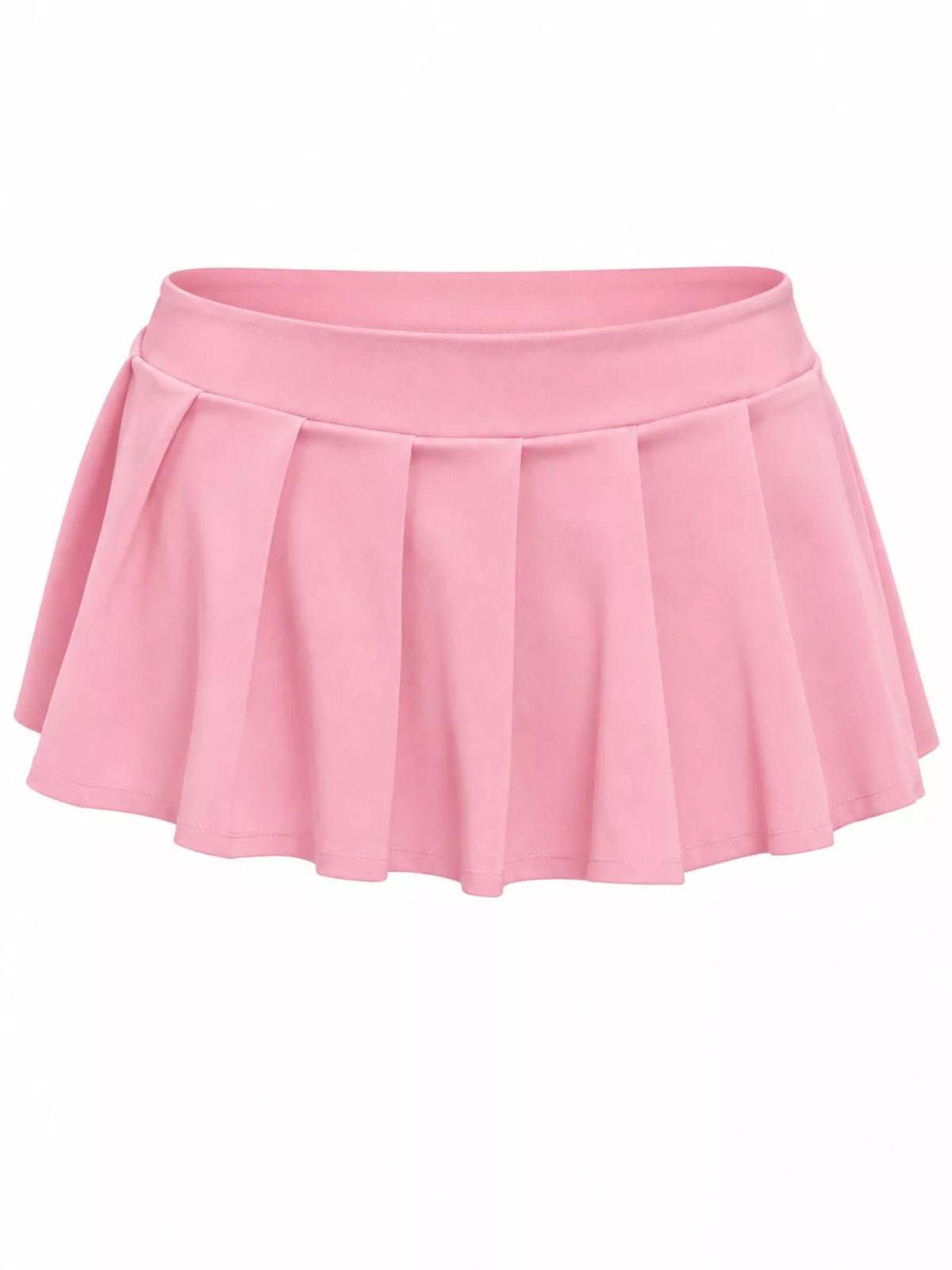 Pleated micro skirt, pink pleat detail