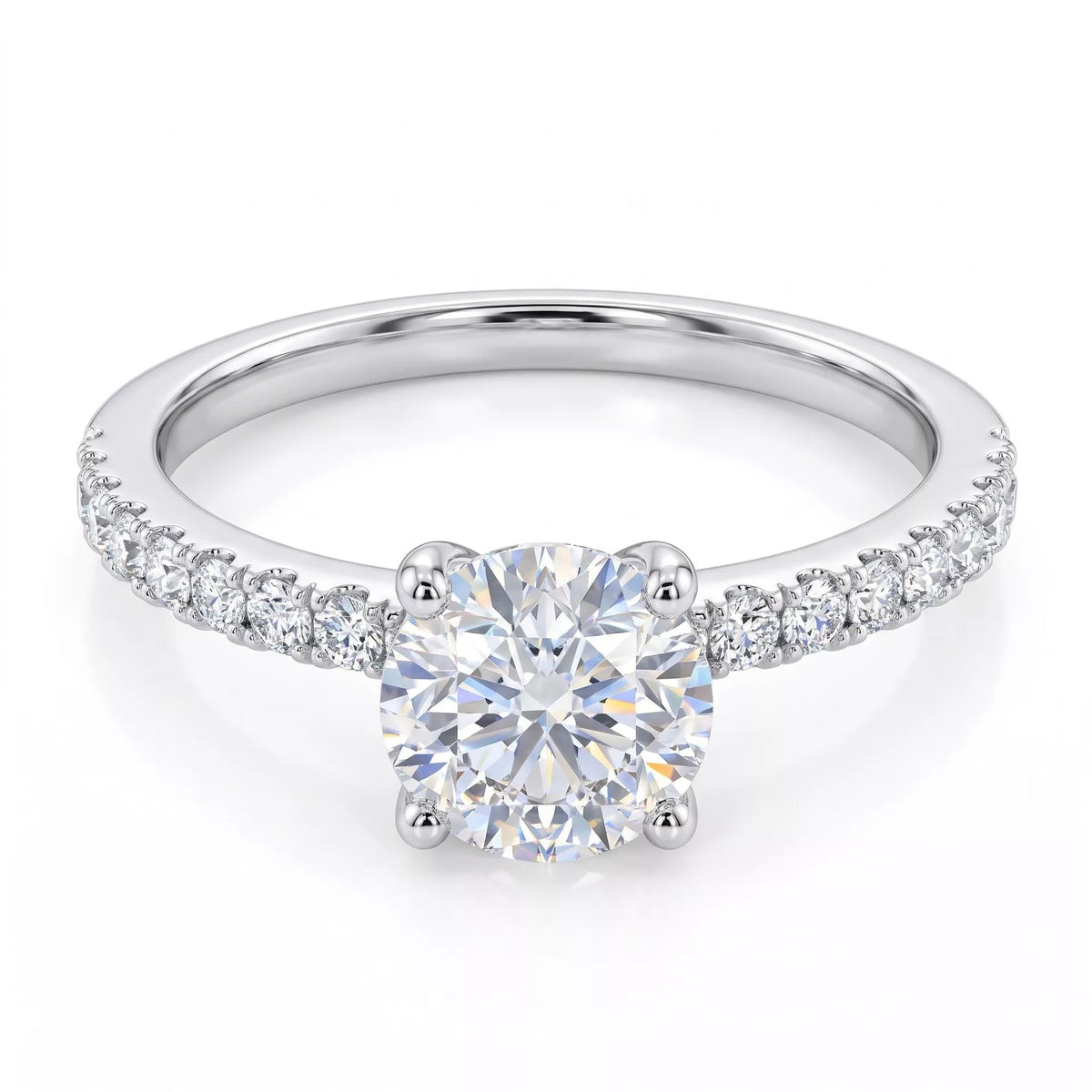 Round Cut Zircon Ring, product view