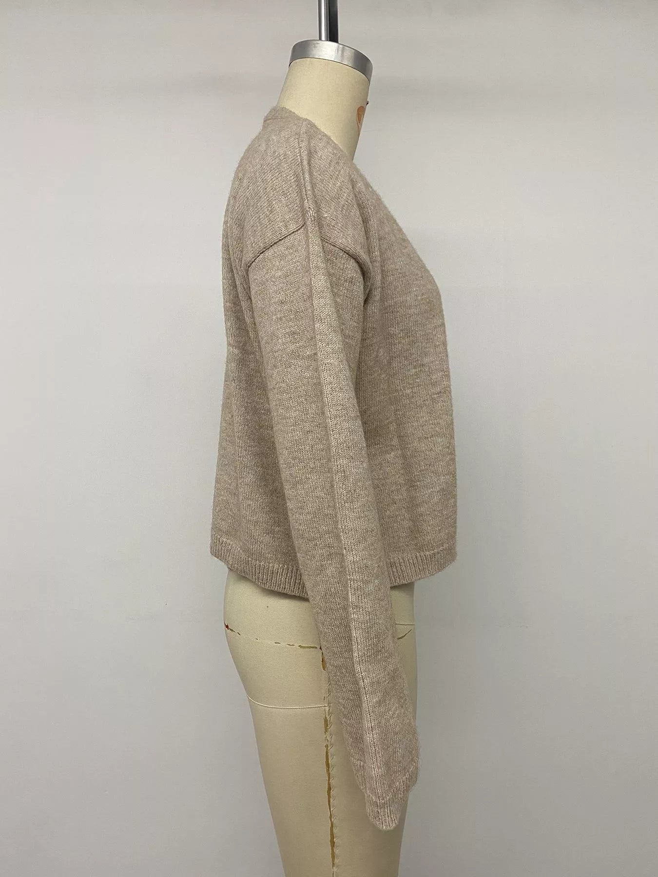 Trendsi Open-Front Knit Cardigan -