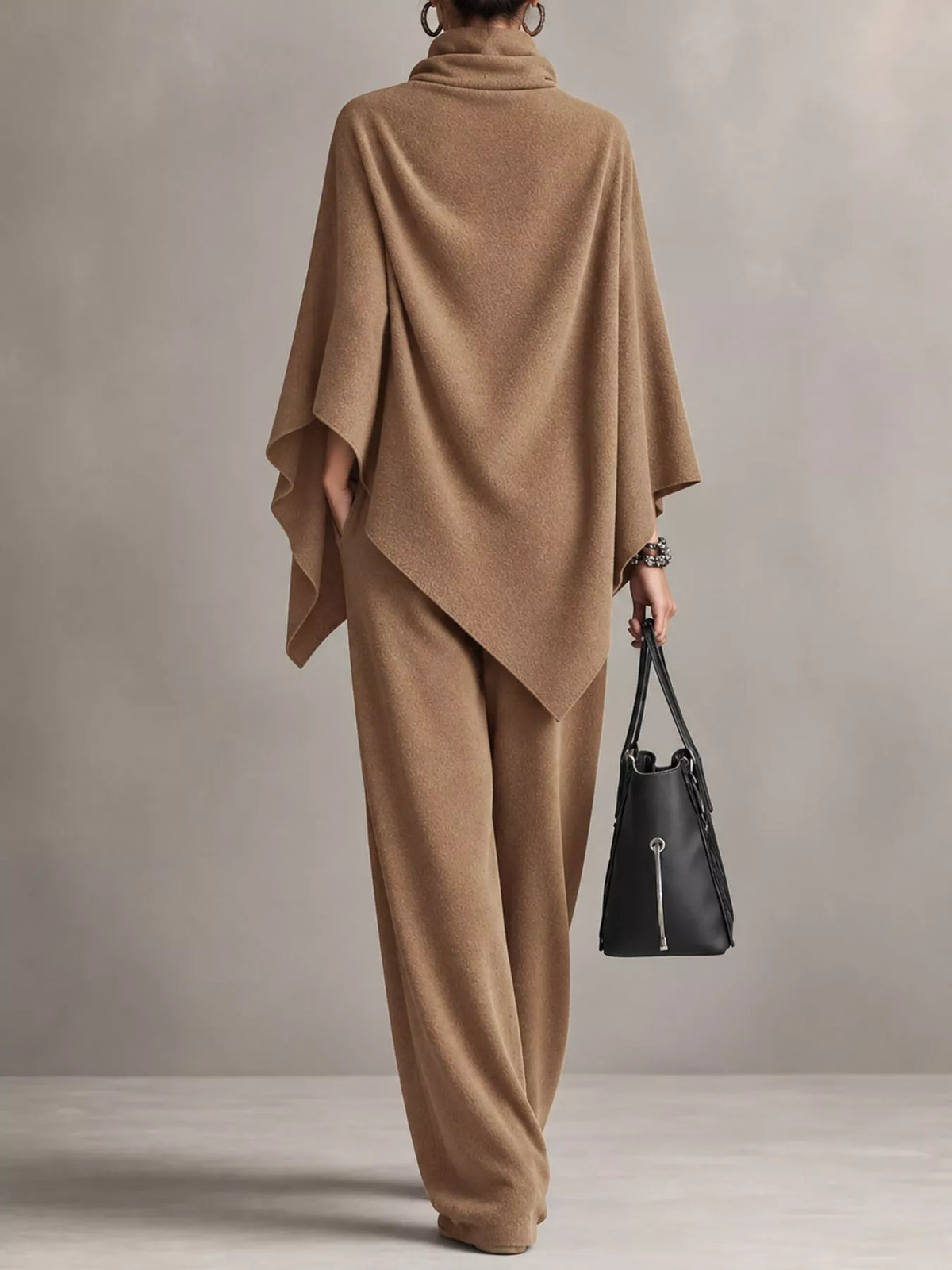 Poncho and pants set, camel back