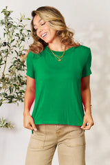 Trendsi Basic Bae Full Size Round Neck Short Sleeve T-Shirt -