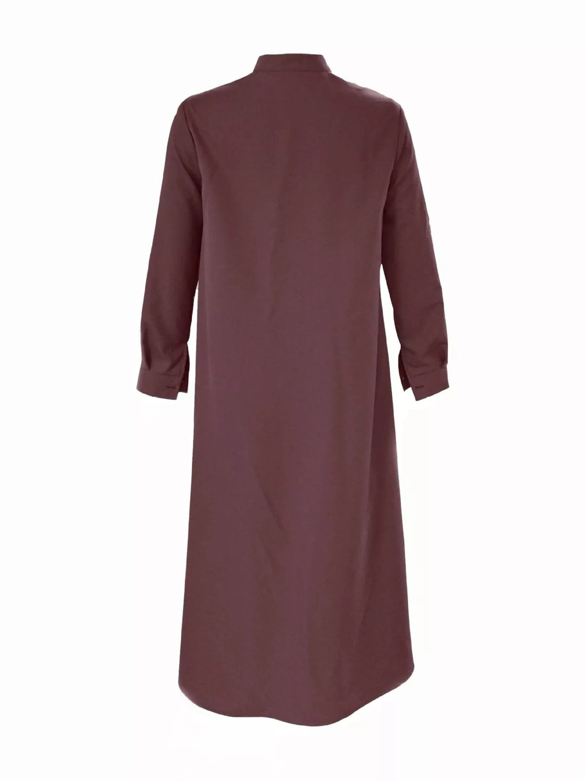 Mandarin neck long sleeve maxi dress, product view
