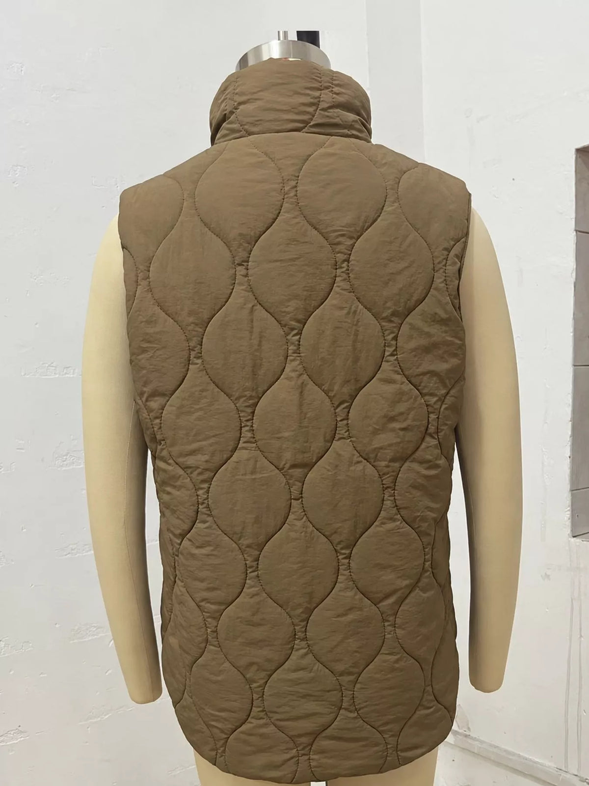 Quilted Snap-Front Vest — back view