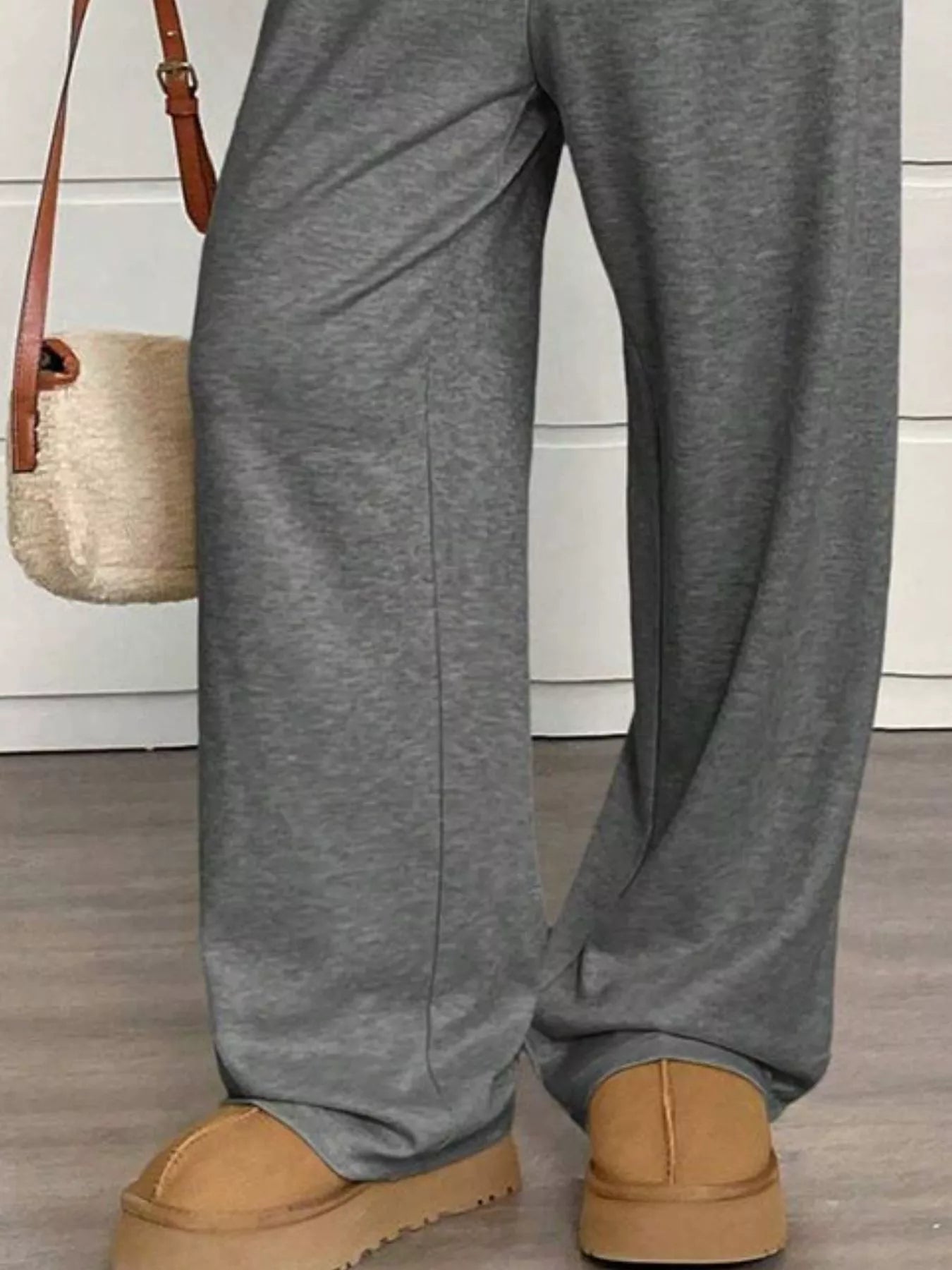 Trendsi High-Waisted Wide-Leg Pants with Drawstring -