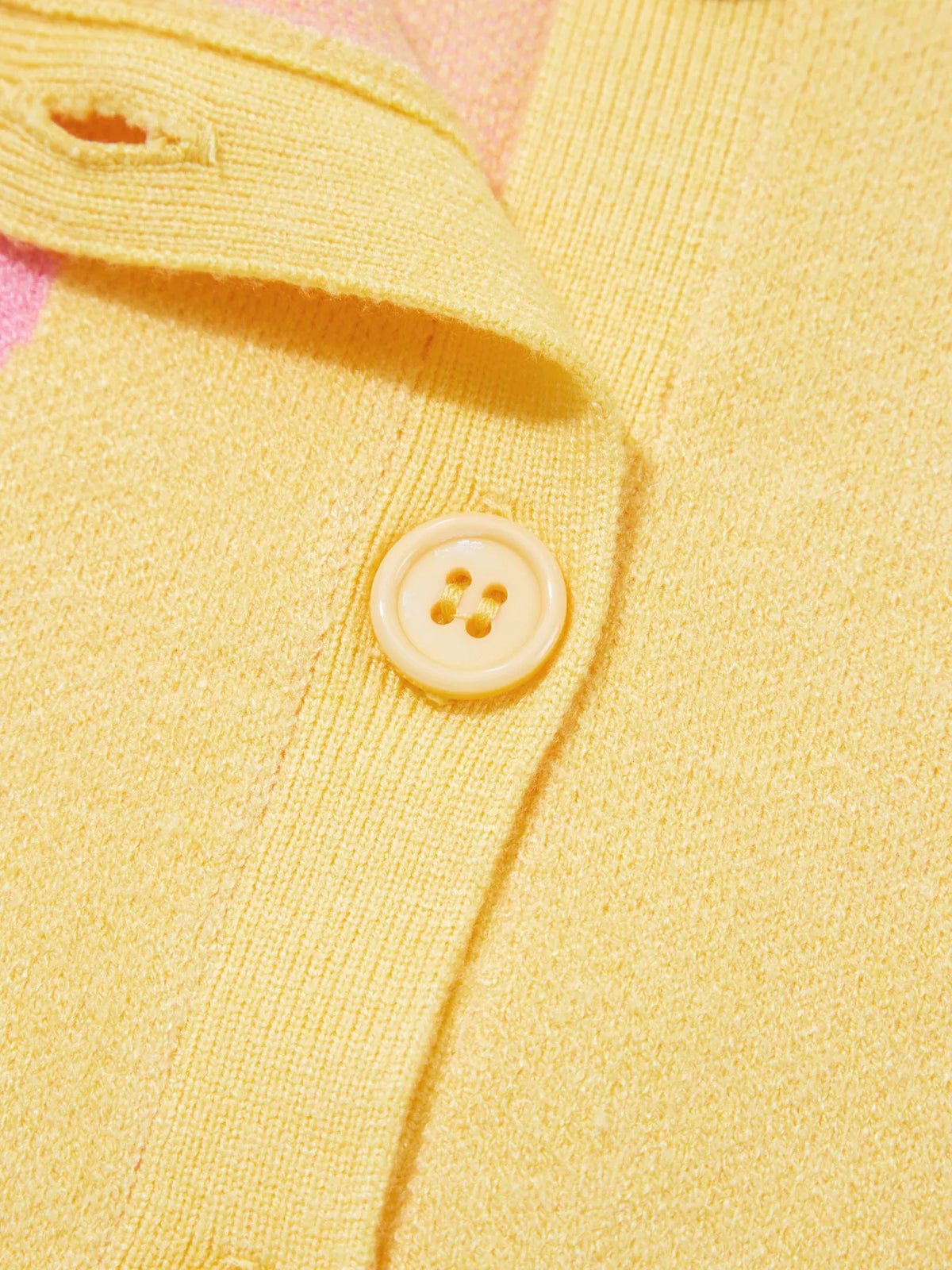 Polka Dot Button Front Long Sleeve Sweater Cardigan, button detail