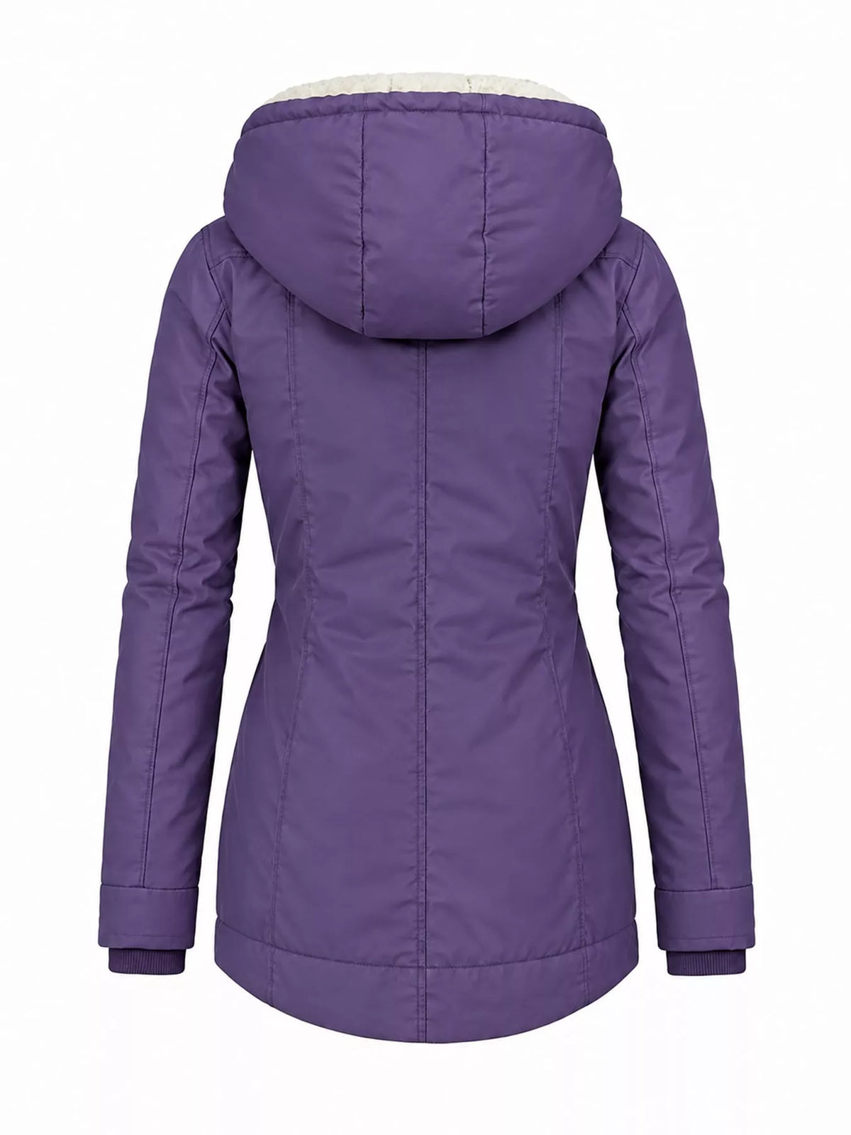 Sherpa-Lined Hooded Jacket — back view