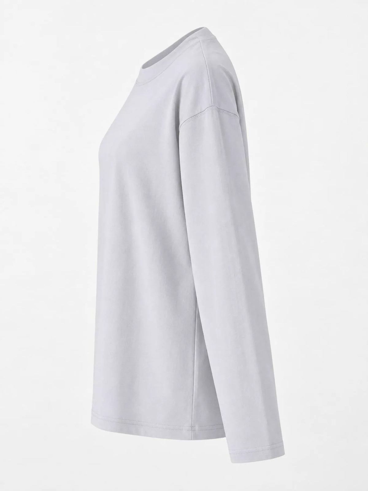 Solid Long-Sleeve Crew Neck T-Shirt — side view