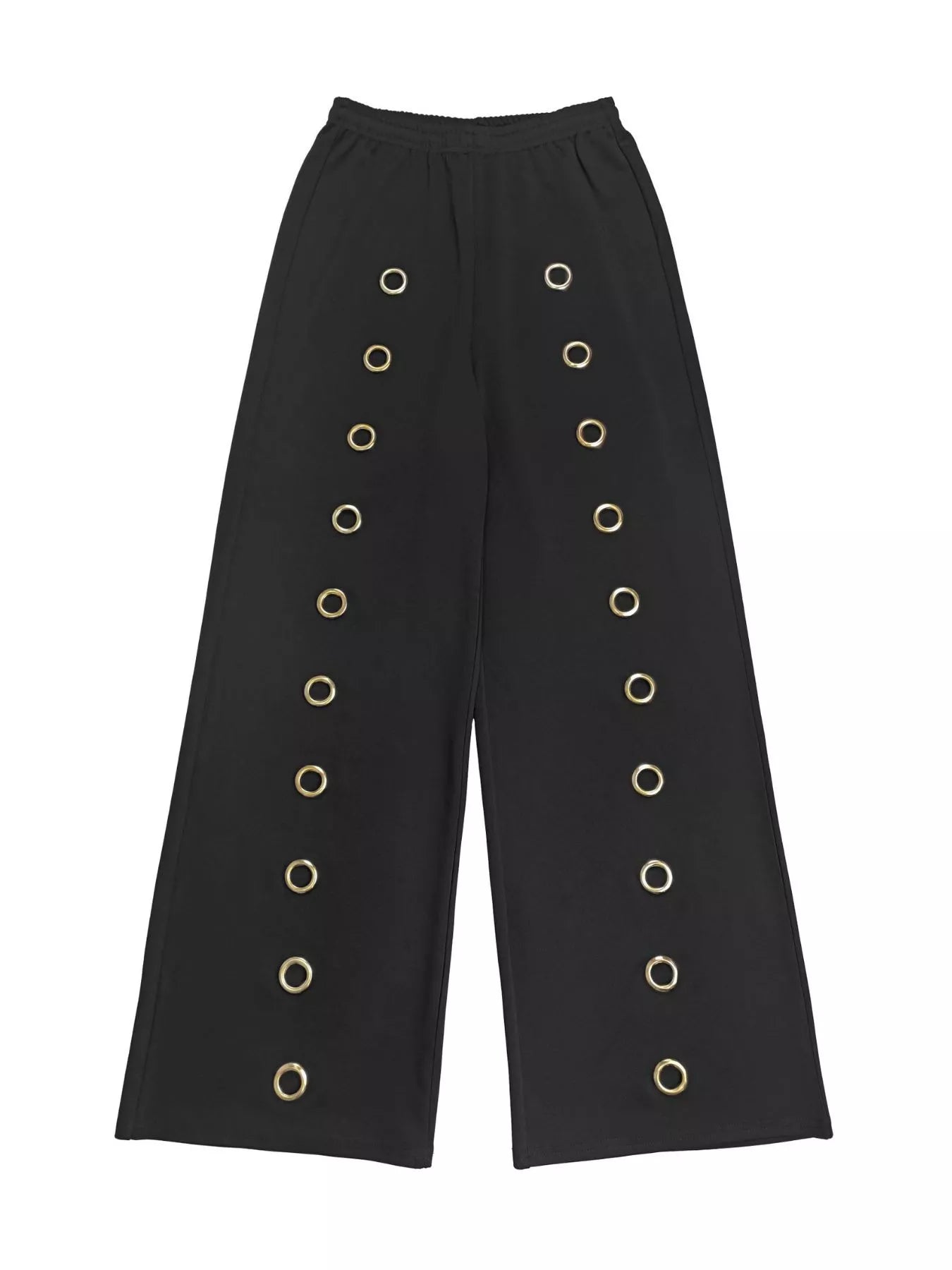 Trendsi Eyelet Crop Top and Wide-Leg Pants Set -