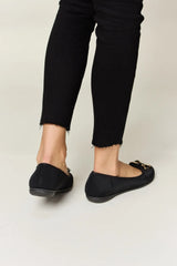 Trendsi Forever Link Metal Buckle Flat Loafers -