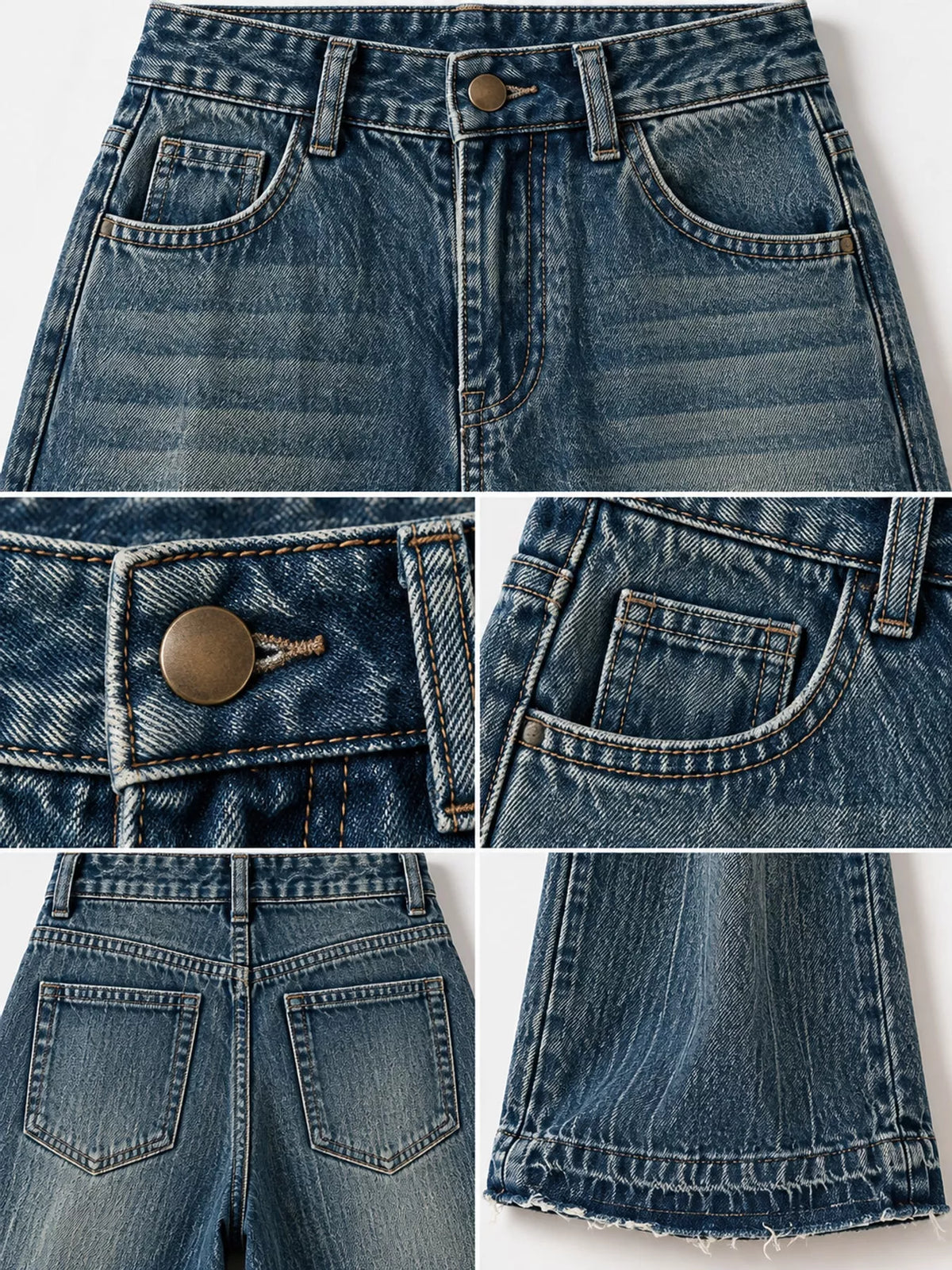 Flare-leg jeans, garment detail